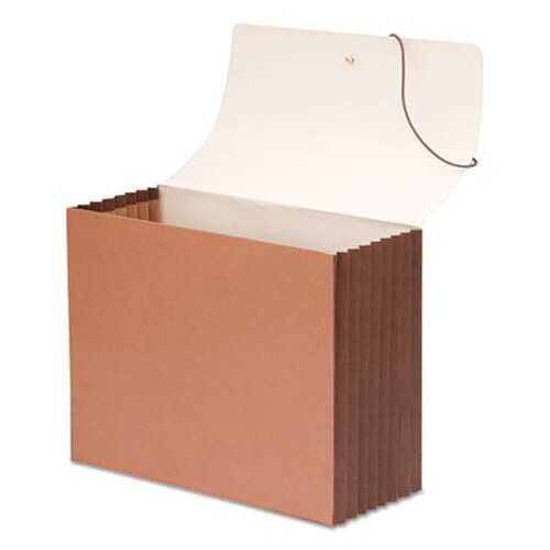 Smead TUFF Expanding Wallets, 7" Expansion, 1 Section, Elastic Cord Closure, Letter Size, Redrope Item: SMD71165