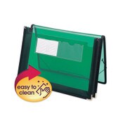 Smead Poly Wallets, 2.25" Expansion, 1 Section, Elastic Cord Closure, Letter Size, Translucent Green Item: SMD71951