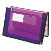 Smead Poly Wallets, 2.25" Expansion, 1 Section, Elastic Cord Closure, Letter Size, Translucent Purple Item: SMD71952