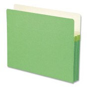 Smead Colored File Pockets, 1.75" Expansion, Letter Size, Green Item: SMD73216