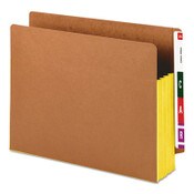 Smead Redrope Drop-Front End Tab File Pockets, Fully Lined 6.5" High Gussets, 3.5" Expansion, Letter Size, Redrope/Yellow, 10/Box Item: SMD73688