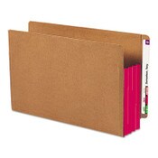 Smead Redrope Drop-Front End Tab File Pockets, Fully Lined 6.5" High Gussets, 3.5" Expansion, Legal Size, Redrope/Red, 10/Box Item: SMD74686