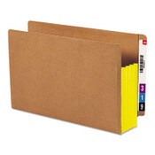 Smead Redrope Drop-Front End Tab File Pockets, Fully Lined 6.5" High Gussets, 3.5" Expansion, Legal Size, Redrope/Yellow, 10/Box Item: SMD74688