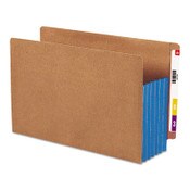 Smead Redrope Drop-Front End Tab File Pockets, Fully Lined 6.5" High Gussets, 5.25" Expansion, Legal Size, Redrope/Blue, 10/Box Item: SMD74689