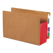 Smead Redrope Drop-Front End Tab File Pockets, Fully Lined 6.5" High Gussets, 5.25" Expansion, Legal Size, Redrope/Red, 10/Box Item: SMD74696