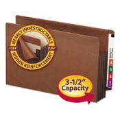 Smead Heavy-Duty Redrope End Tab TUFF Pockets, 3.5" Expansion, Legal Size, Redrope, 10/Box Item: SMD74780