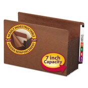 Smead Heavy-Duty Redrope End Tab TUFF Pockets, 7" Expansion, Legal Size, Redrope, 5/Box Item: SMD74795