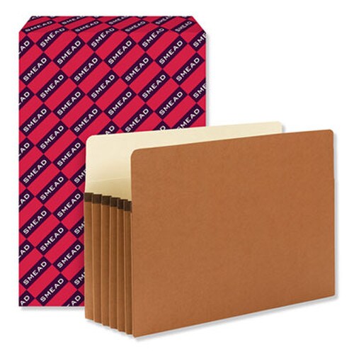 Smead Redrope Drop Front File Pockets, 5.25" Expansion, Legal Size, Redrope, 50/Box Item: SMD74810