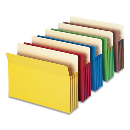 Smead Colored File Pockets, 3.5" Expansion, Legal Size, Assorted Colors, 5/Pack Item: SMD74892