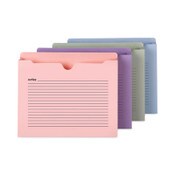 Smead Notes File Jackets, Straight Tab, 2" Expansion, Letter Size, Assorted Colors, 12/Pack Item: SMD75695
