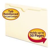 Smead Manila File Jackets, 2-Ply Straight Tab, Legal Size, Manila, 100/Box Item: SMD76500