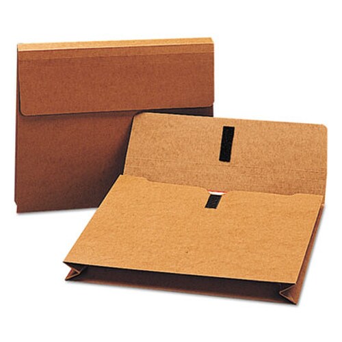 Smead Expanding Wallet with Hook and Loop Closure, 2" Expansion, 1 Section, Hook/Loop Closure, Letter Size, Redrope Item: SMD77142