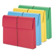 Smead Expanding Wallet with Elastic Cord, 2" Expansion, 1 Section, Elastic Cord Closure, Letter Size, Assorted Colors, 50/Box Item: SMD77251