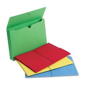 Smead Expanding Wallet with Elastic Cord, 2" Expansion, 1 Section, Elastic Cord Closure, Legal Size, Assorted Colors, 50/Box Item: SMD77271