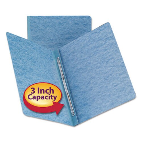 Smead Prong Fastener Premium Pressboard Report Cover, Two-Piece Prong Fastener, 3" Capacity, 8.5 x 11, Blue/Blue Item: SMD81052