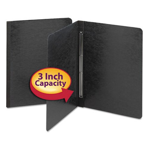 Smead Prong Fastener Premium Pressboard Report Cover, Two-Piece Prong Fastener, 3" Capacity, 8.5 x 11, Black/Black Item: SMD81152