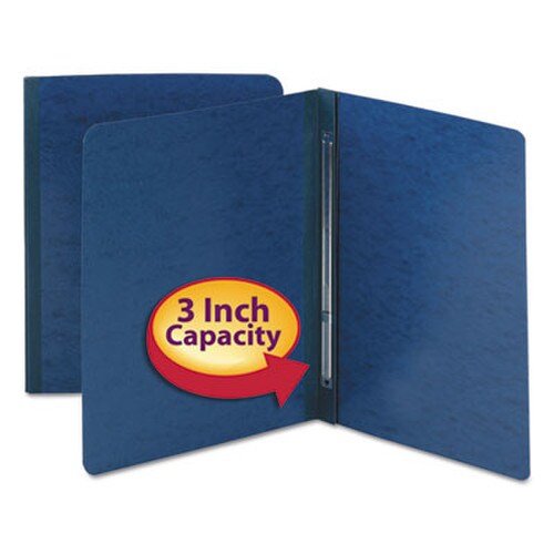Smead Prong Fastener Premium Pressboard Report Cover, Two-Piece Prong Fastener, 3" Capacity, 8.5 x 11, Dark Blue/Dark Blue Item: SMD81352