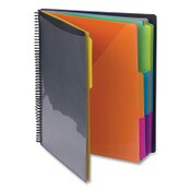 Smead Poly Project Organizer, 24 Letter-Size Sleeves, Gray with Bright Pockets Item: SMD89206