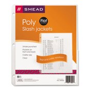 Smead Organized Up Poly Slash Jackets, 2-Sections, Letter Size, Clear, 5/Pack Item: SMD89506