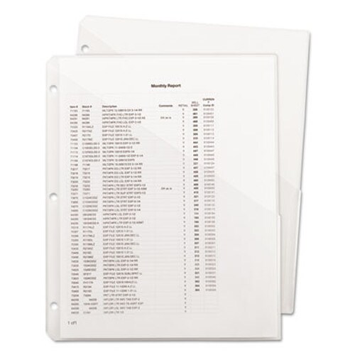 Smead Organized Up Poly Slash Jackets, 2-Sections, Letter Size, Clear, 5/Pack Item: SMD89506