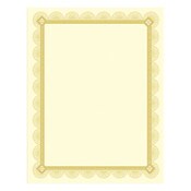 Southworth® Premium Certificates, 8.5 x 11, Ivory/Gold with Spiro Gold Foil Border,15/Pack Item: SOUCTP2V