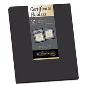 Southworth® Certificate Holder, Black, 105lb Linen Stock, 12 x 9.5, 10/Pack Item: SOUPF18