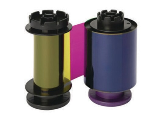 R5F208A100 YMCKO Color Ribbon, Black/Cyan/Magenta/Yellow