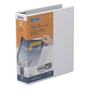 Stride QuickFit D-Ring View Binder, 3 Rings, 2" Capacity, 11 x 8.5, White Item: STW87030