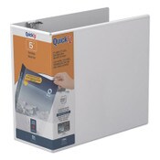 Stride QuickFit D-Ring View Binder, 3 Rings, 5" Capacity, 11 x 8.5, White Item: STW87070