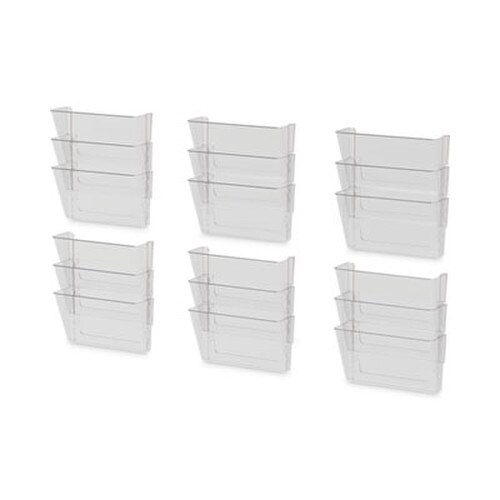 Storex Wall File, 3 Sections, Legal Size 16" x 4" x 14", Clear, 3/Set Item: STX70229U06C