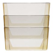 Storex Wall File, 3 Sections, Legal Size, 16" x 4" x 14", Smoke, 3/Set Item: STX70247U06C