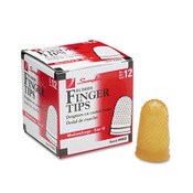 Swingline® Rubber Finger Tips, 12 (Medium-Large), Amber, Dozen Item: SWI54032