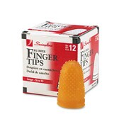 Swingline® Rubber Finger Tips, 13 (Large), Amber, Dozen Item: SWI54033