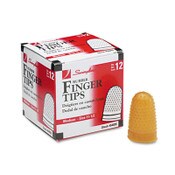 Swingline® Rubber Finger Tips, 11 1/2 (Medium), Amber, Dozen Item: SWI54035