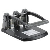 Swingline® 300-Sheet Extra High-Capacity Three-Hole Punch, 9/32" Holes, Black/Gray Item: SWI74194