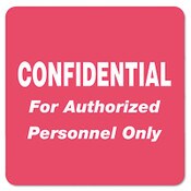 Tabbies® HIPAA Labels, CONFIDENTIAL For Authorized Personnel Only, 2 x 2, Red, 500/Roll Item: TAB40570