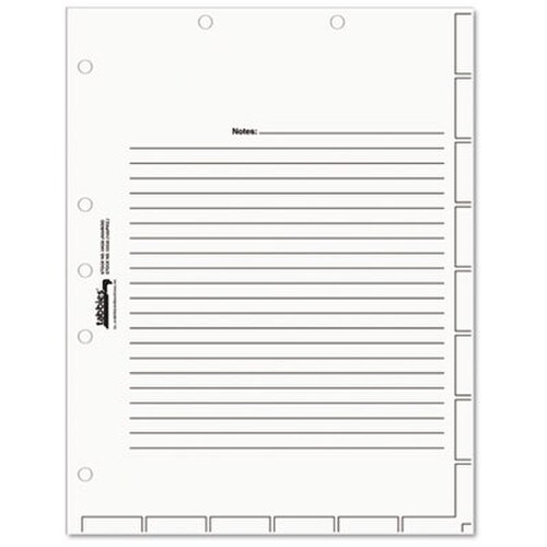 Tabbies® Medical Chart Index Divider Sheets, Untabbed, 11 x 8.5, White, 400/Box Item: TAB54520