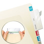 Tabbies® Self-Adhesive Label/File Folder Protector, Top Tab, 3.5 x 2, Clear, 500/Box Item: TAB58385