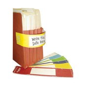 Tabbies® File Pocket Handles, 9.63 x 2, Yellow/White, 4/Sheet, 12 Sheets/Pack Item: TAB68801