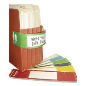 Tabbies® File Pocket Handles, 9.63 x 2, Green/White, 4/Sheet, 12 Sheets/Pack Item: TAB68809