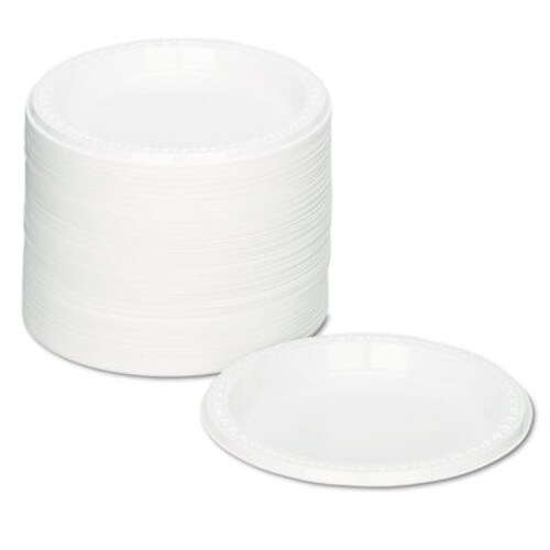 Tablemate® Plastic Dinnerware, Plates, 7" dia, White, 125/Pack Item: TBL7644WH