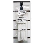 Tablemate® Serving Spoons, White, 9", 12/Pack Item: TBLW9S12PK