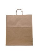 Solupac™ Emporium Twist Handle Bag, Natural Twisted-Paper Handles, 14" x 9.84" x 15.5", Natural, 200/Carton Item: TDPTKNEMSHDE