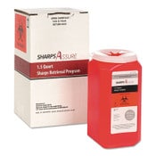 Sharps Assure Sharps Retrieval Program Containers, 1.5 qt, Plastic, Red Item: TMDSC1Q424A1Q