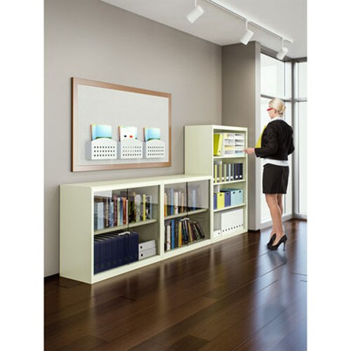 Tennsco Metal Bookcase, Two-Shelf, 34.5w x 13.5d x 28h, Putty Item: TNNB30PY