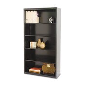 Tennsco Metal Bookcase, Five-Shelf, 34.5w x 13.5d x 66h, Black Item: TNNB66BK