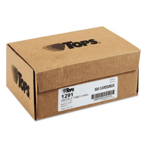 TOPS™ Time Clock Cards, Replacement for 331-10, Two Sides, 3.5 x 8.5, 500/Box Item: TOP1291