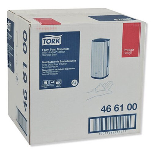 Tork® Image Design Foam Skincare Automatic Dispenser with Intuition Sensor, 1 L, 4.5 x 5.12 x 10.62, Stainless Steel Item: TRK466100
