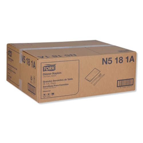 Tork® Universal Dinner Napkins, 1-Ply, 15" x 17", 1/8 Fold, White, 3000/Carton Item: TRKN5181A