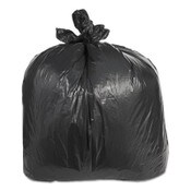 Trinity Plastics Low-Density Can Liners, 60 gal, 2.4 mil, 38" x 58", Black, Flat Pack, 100/Carton Item: TRNML3858XH